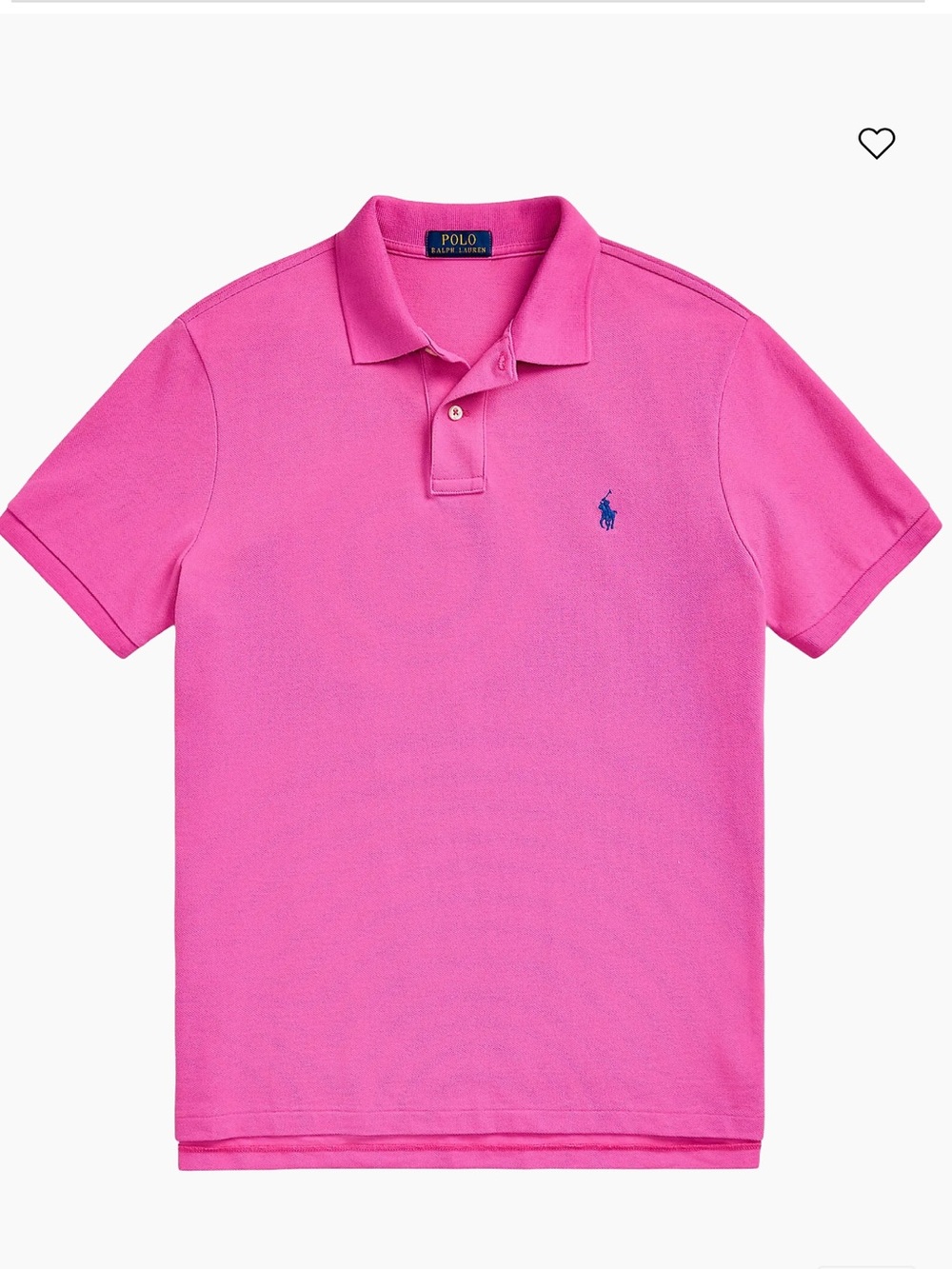Polo by Ralph Lauren Hot Pink Polo with Navy Label